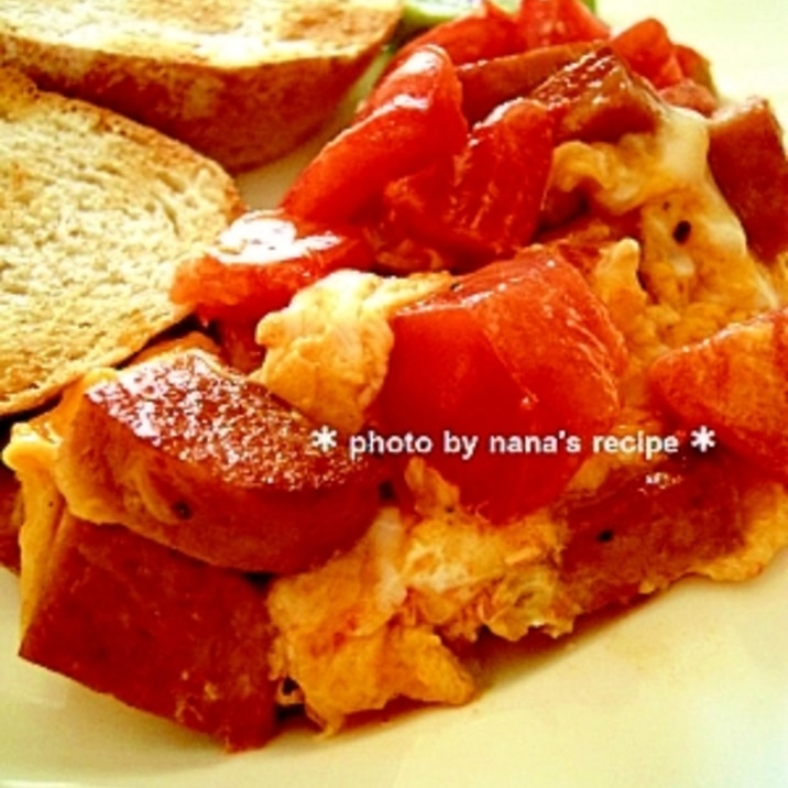 朝食にもお弁当にも スパムと卵 トマトの炒め物 レシピ 作り方 By Nana S Recipe 楽天レシピ 朝食にもお弁当にも スパムと卵 トマトの炒め物 レシピ 作り方 By Nana S Recipe 楽天レシピ